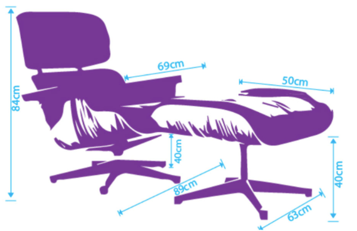 Replica Lounge Chair and Ottoman