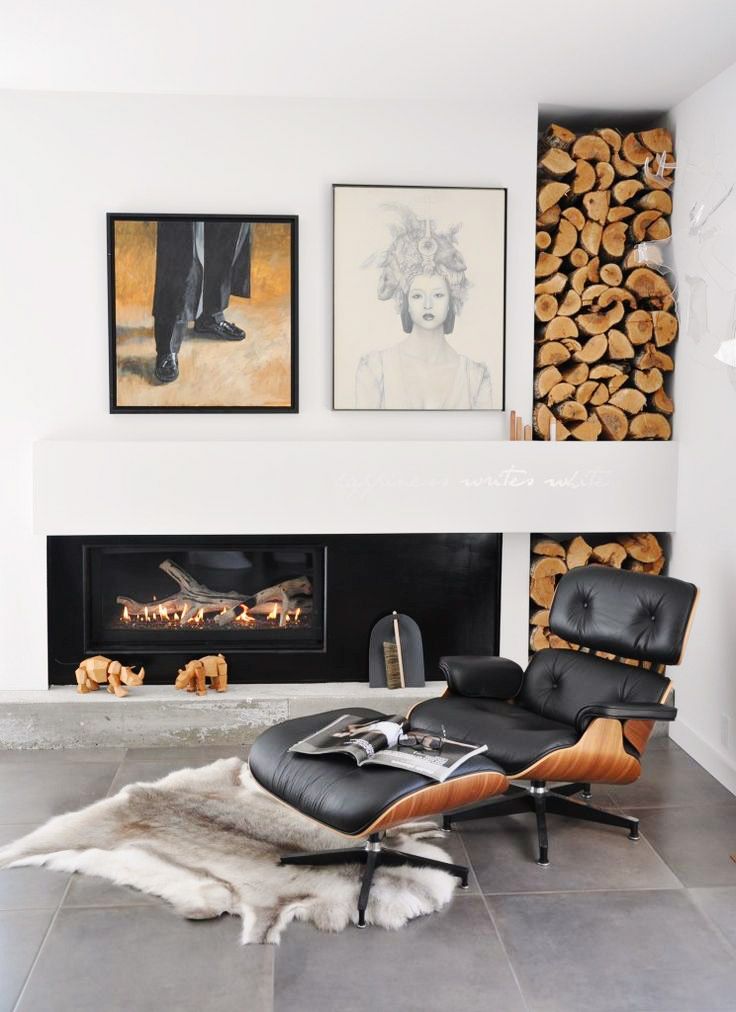 Eames Lounge Chair replica side profile, mid-century lounger, UK