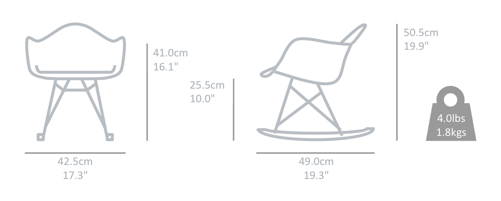 Eames RAR rocking chair replica, additional view, UK